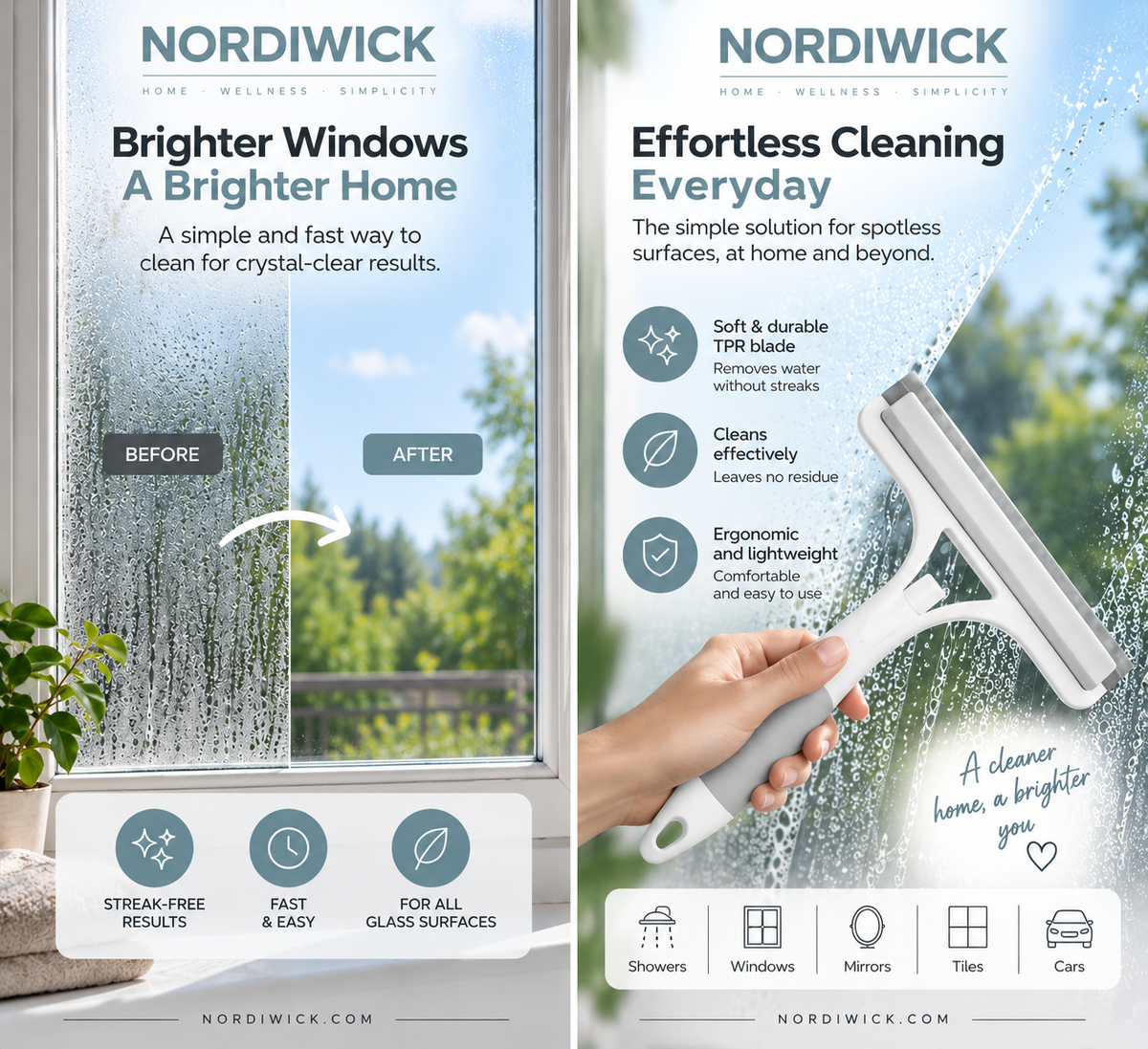 3-in-1 Spray & Clean Multi-Surface Squeegee